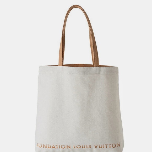 Louis Vuitton Limited Edition Fondation Tote Bag in Cream and Tan - Picture 12 of 16